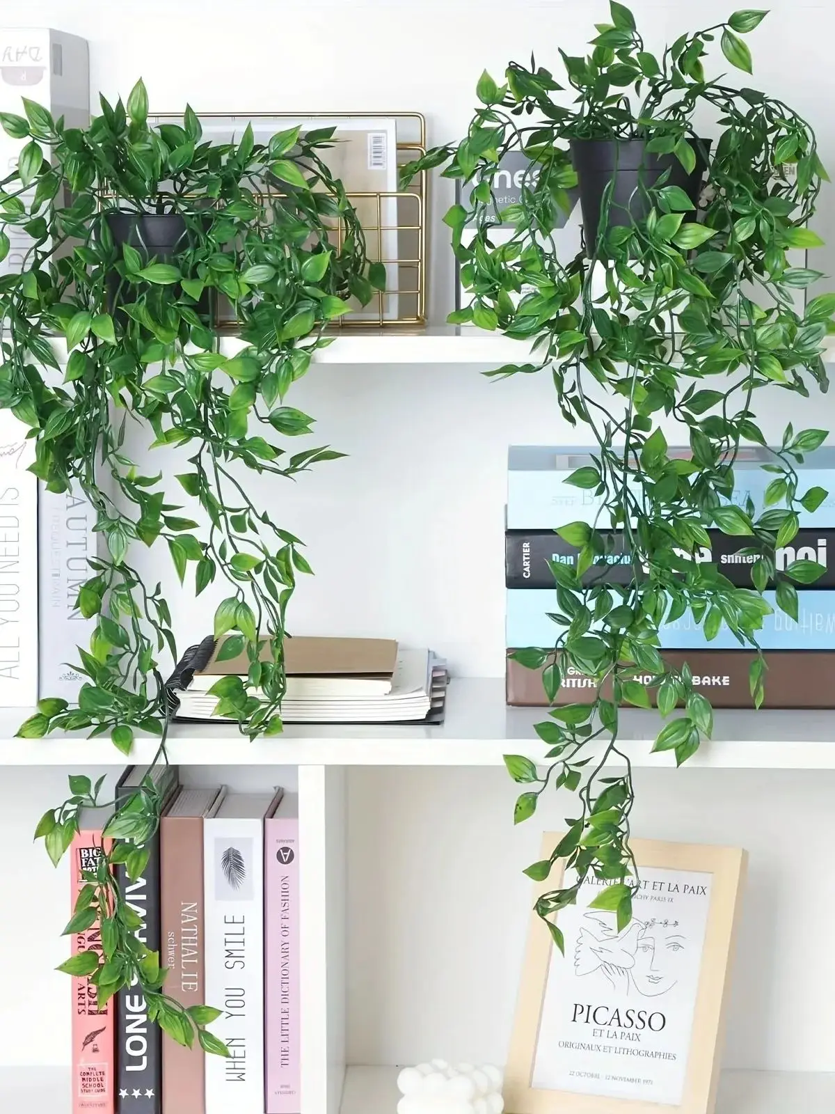 Künstliche Efeu-Pflanzen, Kunststoffblatt, nicht mit Töpfen, Hochzeit, Neujahr, Weihnachten, für Zuhause, Balkon, Garten, Büro, Schreibtischdekoration – Detail 1