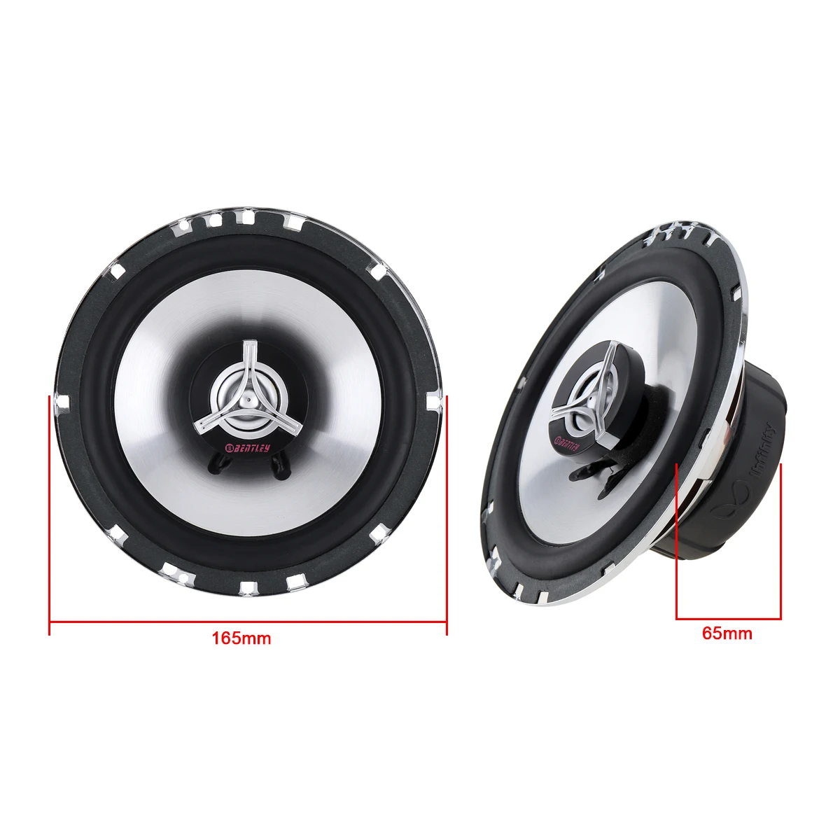 2pcs 6.5 Inch Car Coaxial  Auto Audio Music Stereo Full Range Frequency Hifi Speakers Non-destructive Installation