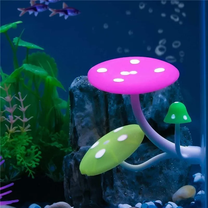 Fish Habitat Leaf with Suction Cup Betta Spawning Natural Shelter Fish Resting Mushroom Bed Aquarium Decoration Fish Supplies