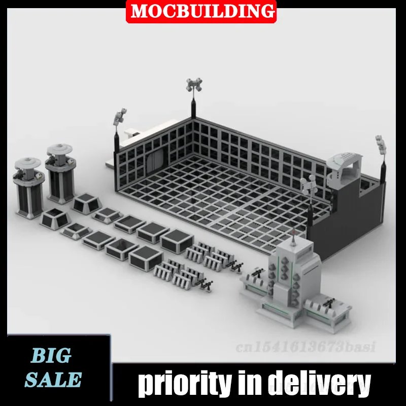 MOC Space Wars Modular Training House Model Building Block Assembly Exterior Corridor System Collection Series Toy Gift