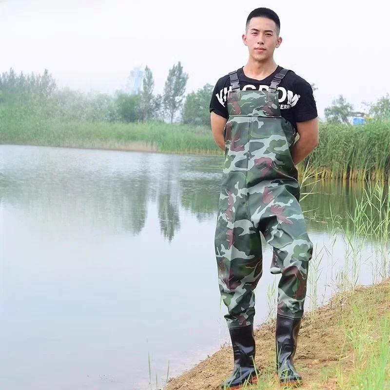 超軽量厚手防水釣り用パンツ＆ブーツ全身レインウェアレザーフォーク豪雨対応水路収納システム