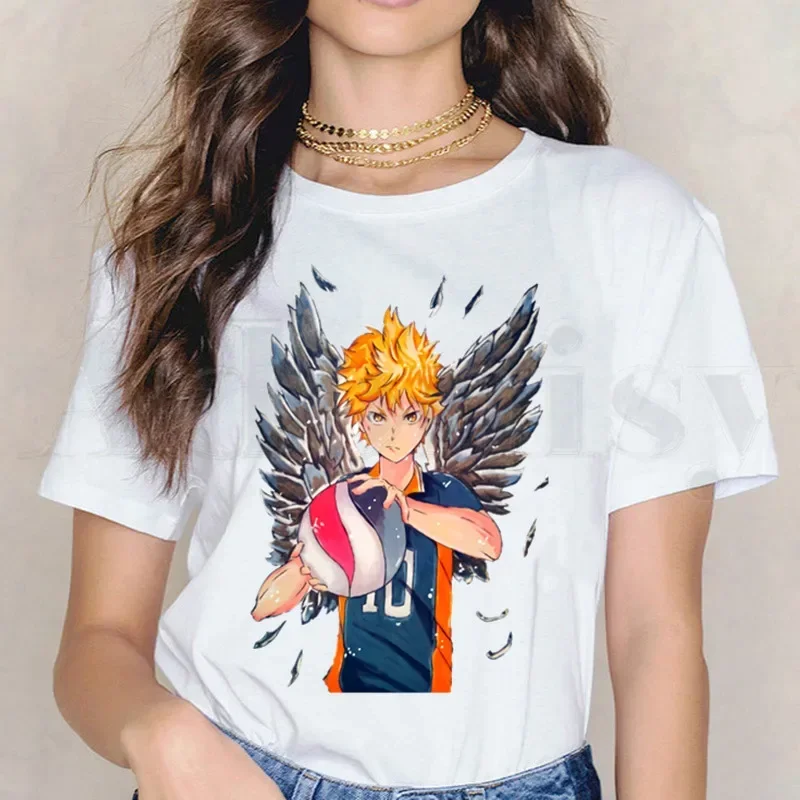 

Nekoma Japanese Manga Oya Oya Oya Haikyuu Kuroo Short Sleeve Female Tops Tees Harajuku VintageT Shirts Women's T-shirt