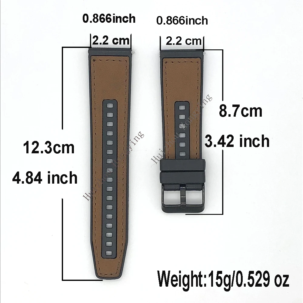 Para Zeblaze Vibe 7 Pro/Btalk correa de reloj pulsera para Zeblaze Beyond 2 Stratos2 22mm correa de cuero PU correa de reloj de repuesto