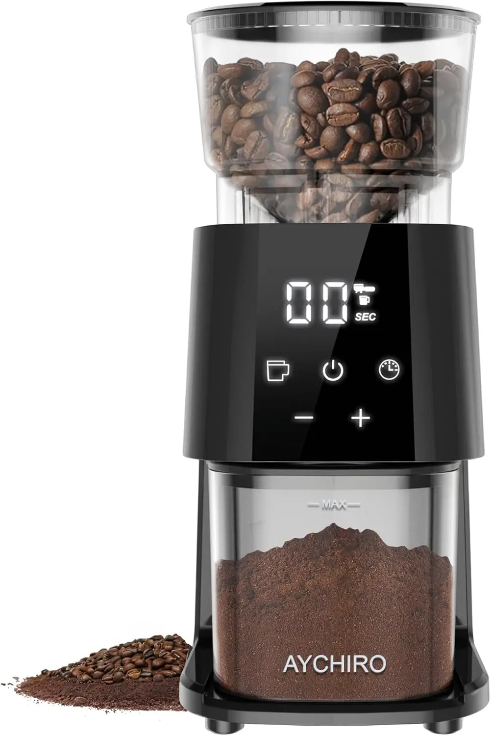 

Electric Burr Coffee Grinder, 30 Settings, 2-12 Cups, Touchscreen