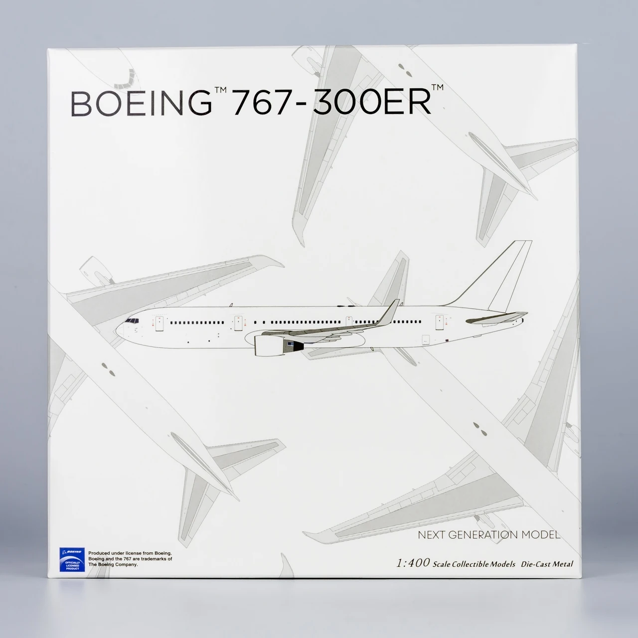 Em branco Diecast Aircraft Jet Model, presente avião colecionável, NG Modelo 1:400 Boeing B767-300 PW4000 Motores, 17005 Liga