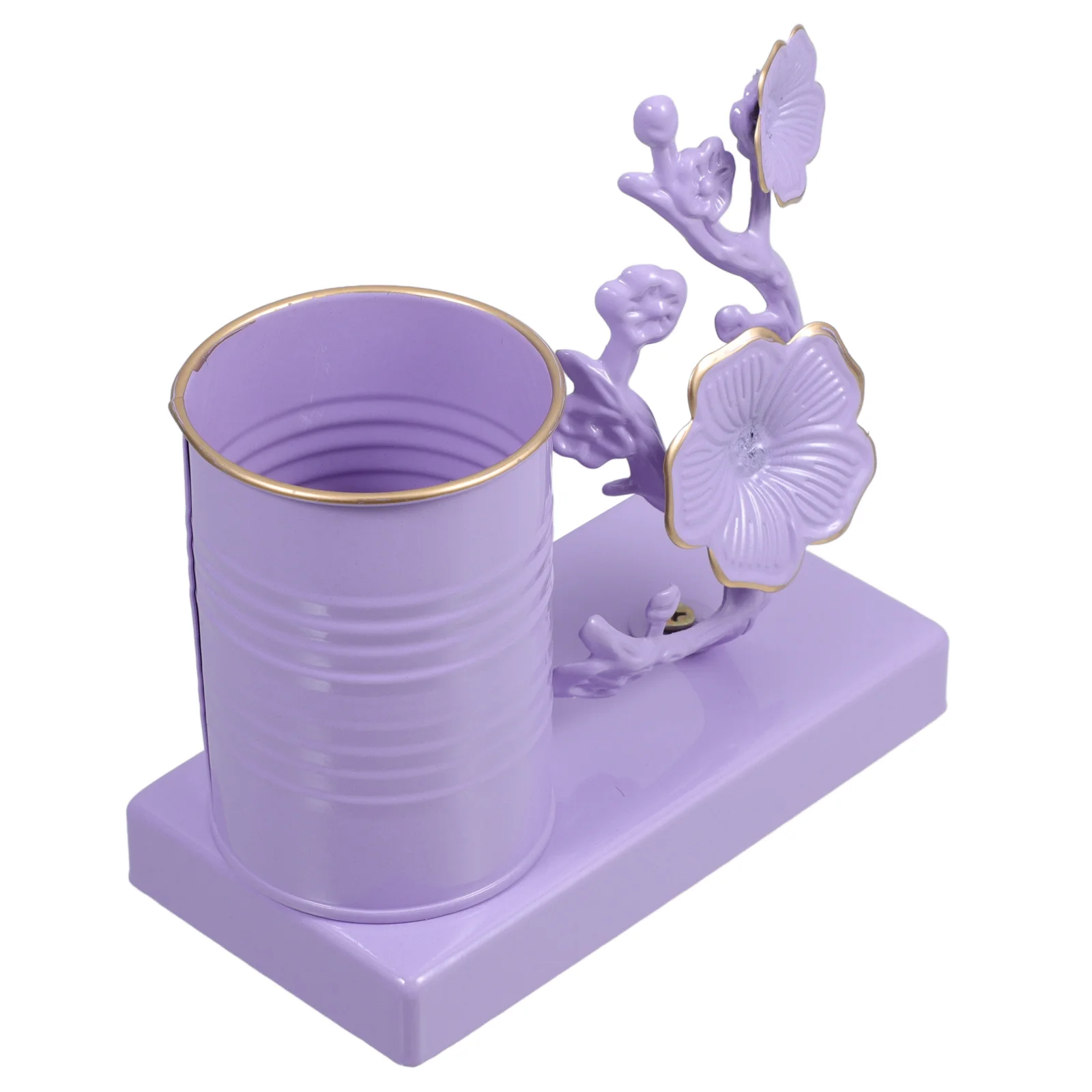 

Железный Держатель для ручек с цветком сливы, Настольная чашка для держателей для карандашей, офисные аксессуары, многофункциональные школьные чашки