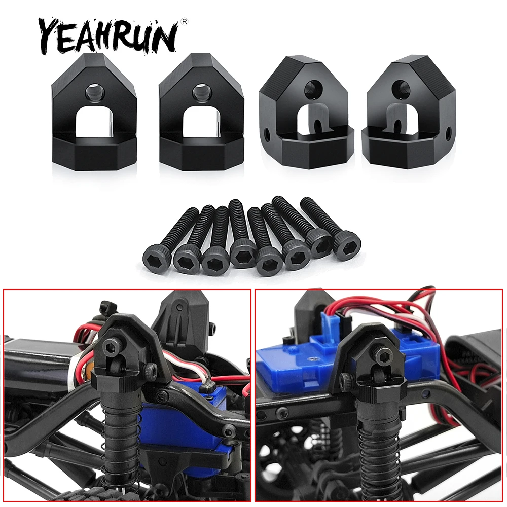 YEAHRUN TRX4M Aluminum Alloy Front Rear Shock Heightened Towers Mount for TRX-4M Bronco Defender 1/18 RC Crawler Car Truck Model