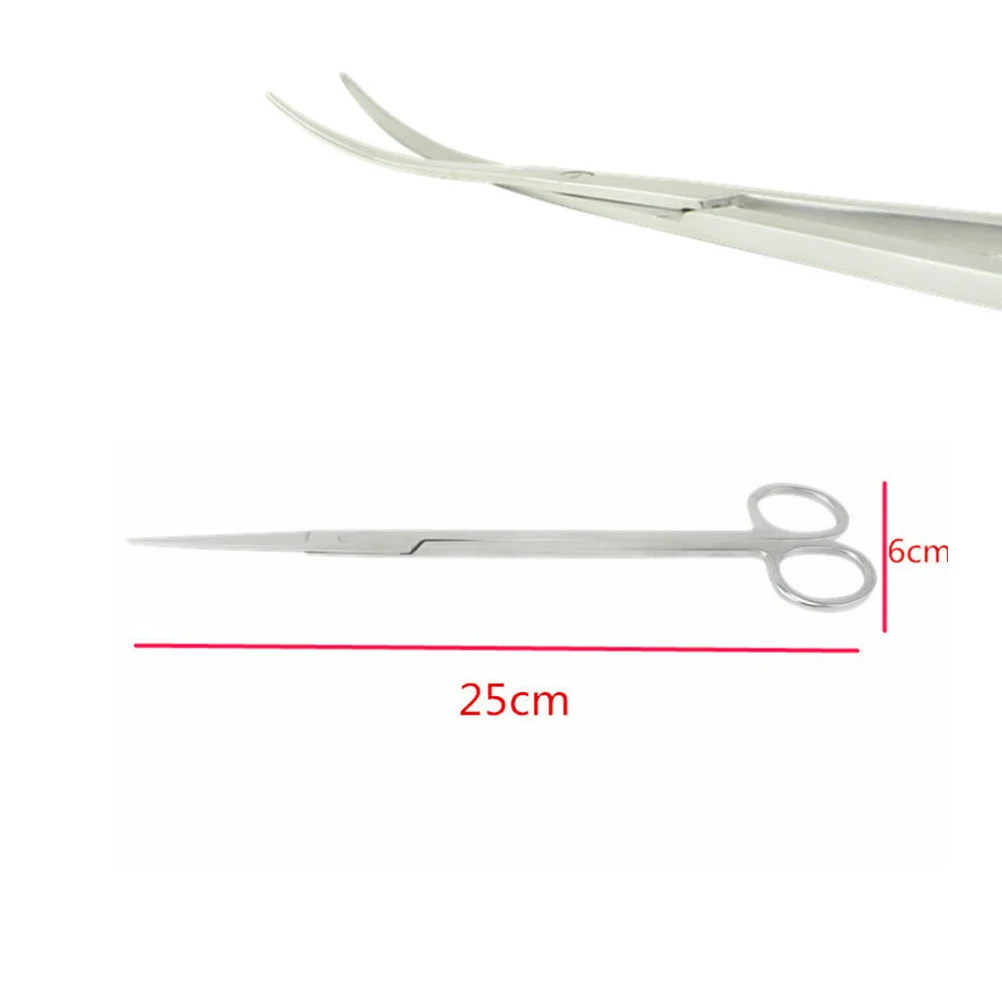 

3pcs Stainless Steel Aquatic Plant Scissors Long Handle Straight Curved Blade Water Grass Trimming Shears For Aquarium Garden