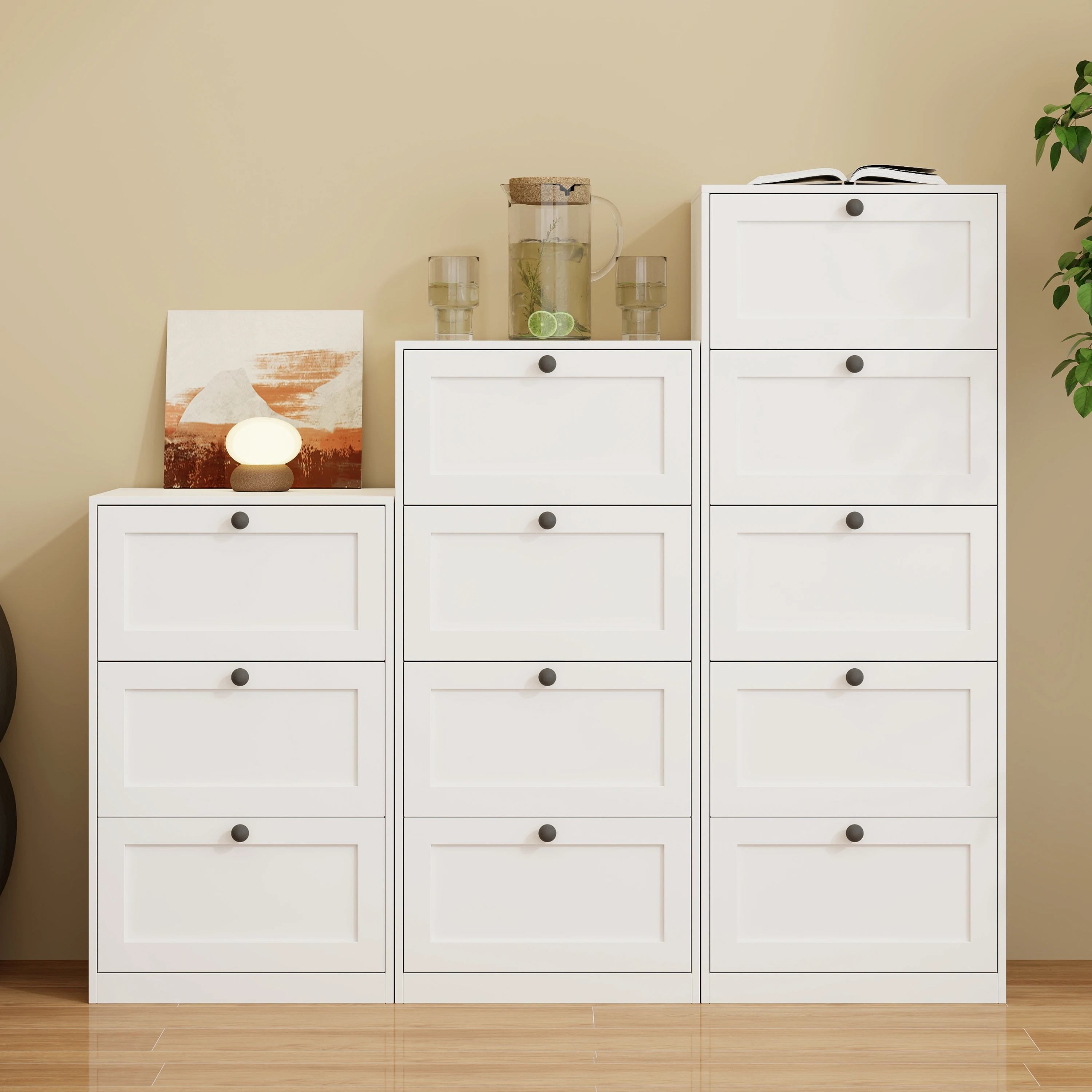 Wrought iron 45cm wide and narrow chest of drawers household living room small side cabinet bedroom storage cabinet table edge