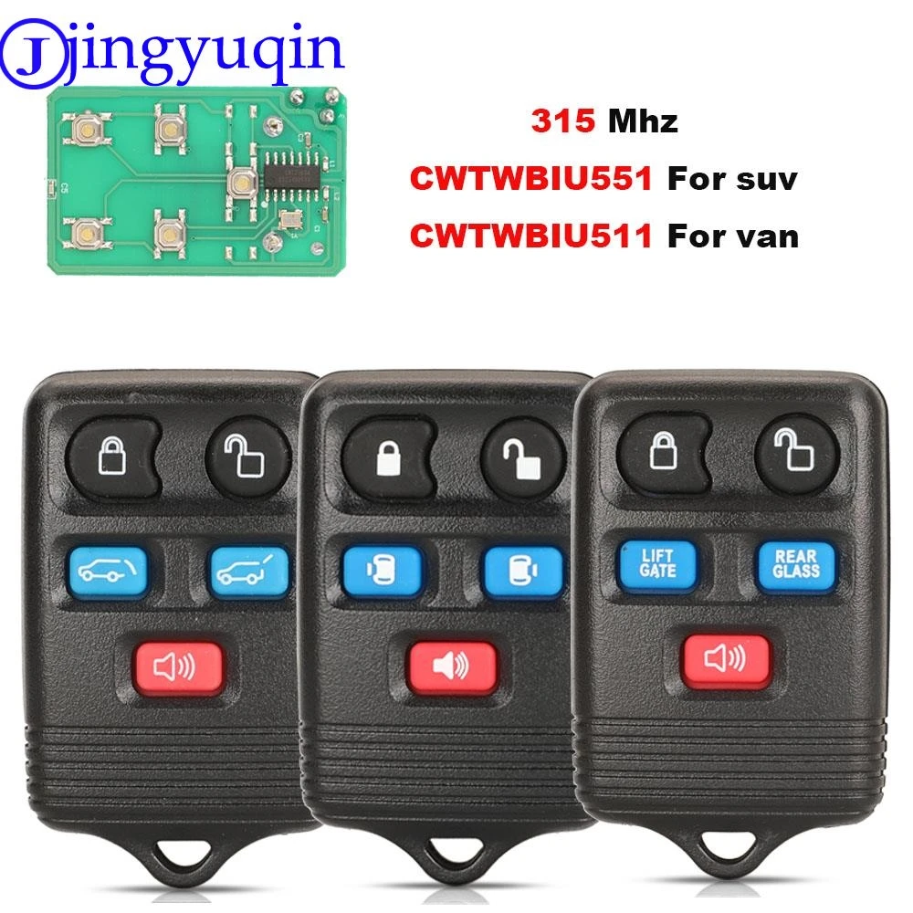 

Jingyuqin дистанционный ключ от машины для Ford Escape F 150 Explorer CWTWB1U345 CWTWB1U331 CWTWB1U212 GQ43VT11T передатчик ключей 315 МГц