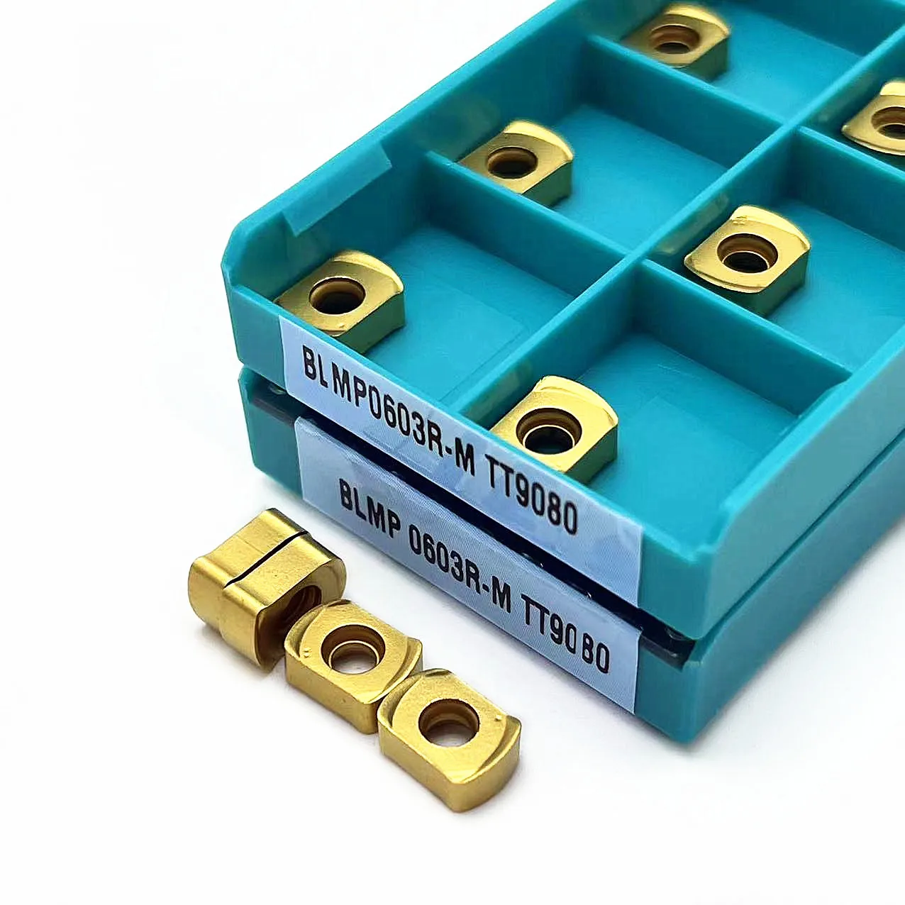 Inserto de carburo de 10 piezas, herramienta de piezas de torno CNC BLMP 0603R M TT9080, fresadora de alta calidad, doble cara, alimentación rápida BLMP0603R, 0603