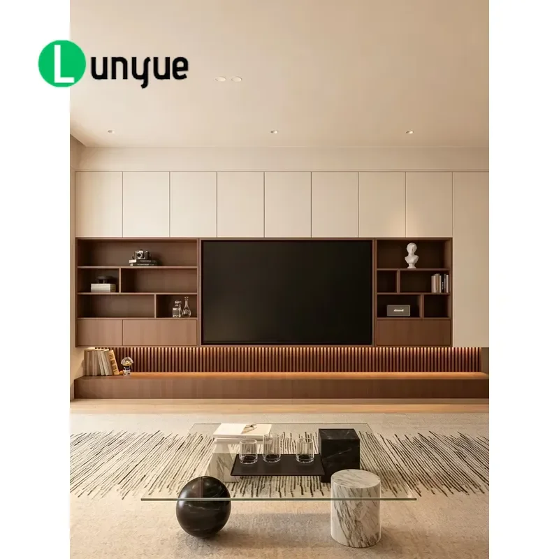Universal All Aluminum TV Cabinet Customizable Size Waterproof Rust Proof Surface Modern Villa Furniture Durable Storage