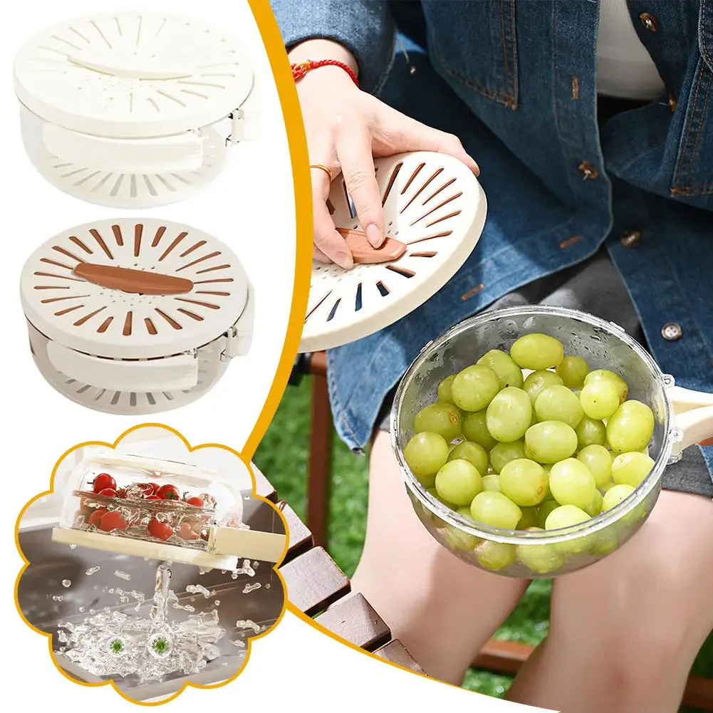 

3 In 1 Drainage Basket Vegetable Fruit Washing Drain Bowl Basket Storage Crisper Organizer Plastic Foldable Refrigerator Ki Q4A3