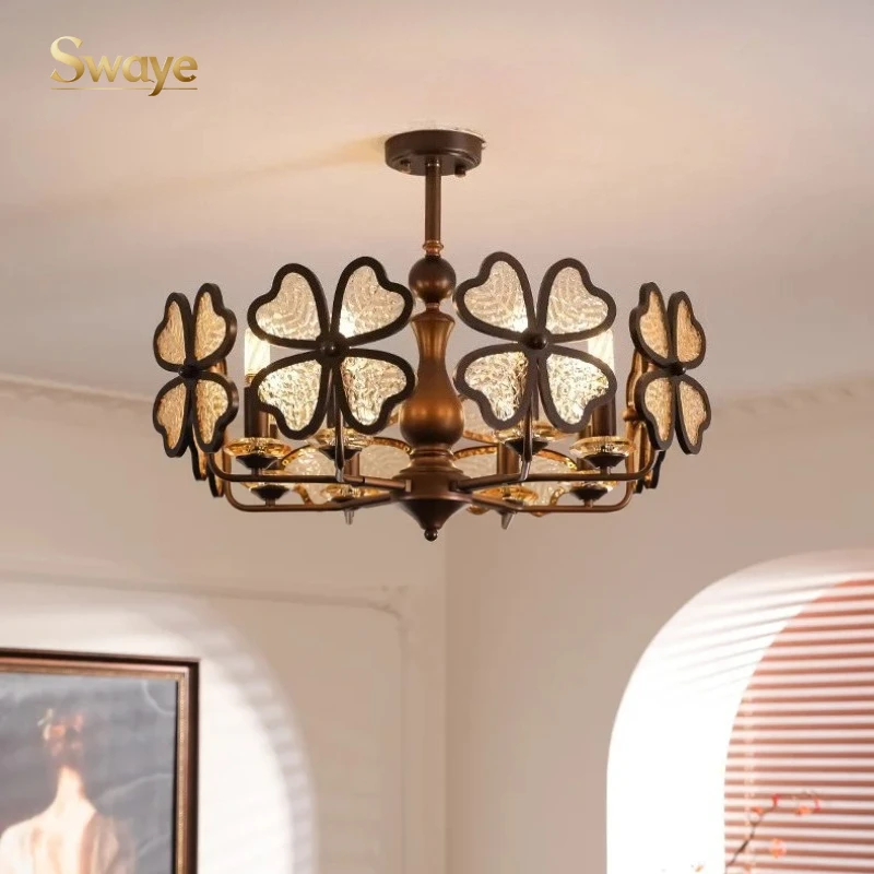 

Французский педальный металлический светодиодный подвесной светильник для гостиной, простота, винтажный стильный домашний декор, подвесные светильники для столовой, спальни