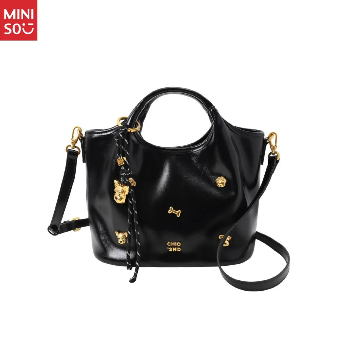 Miniso Hyde Park Bread Dog Tote Bag, Cute Animal Crossbody & Shoulder Bag for Women