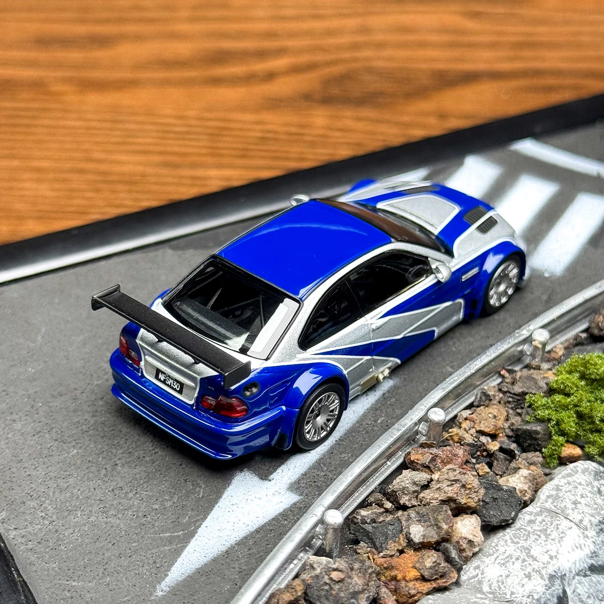 AR box 1:64 E46 M3 GTR Need for Speed Assembly Edition diecast نموذج السيارات