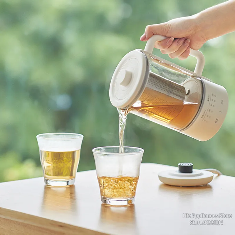 Olayks Mini Electric Kettle 600ML Multifunction Health Kettle Boiling Water Tea Soup Dessert Multi Cooker Adjustable Time TEMP