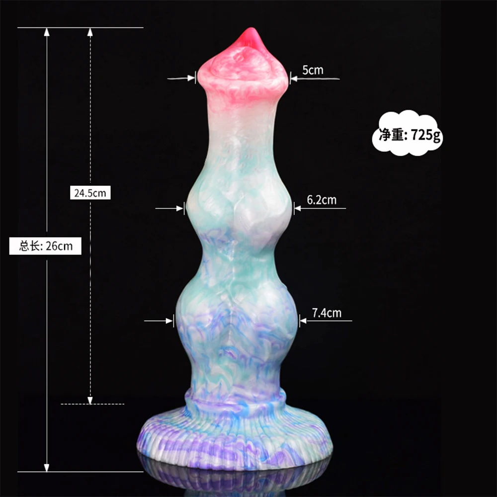 FAAK Large Fantasy Dildos Silicone Dog Knot Penis With Suction Cup Stimulate G-spot Female Vaginal Massager Sex Toys for Women