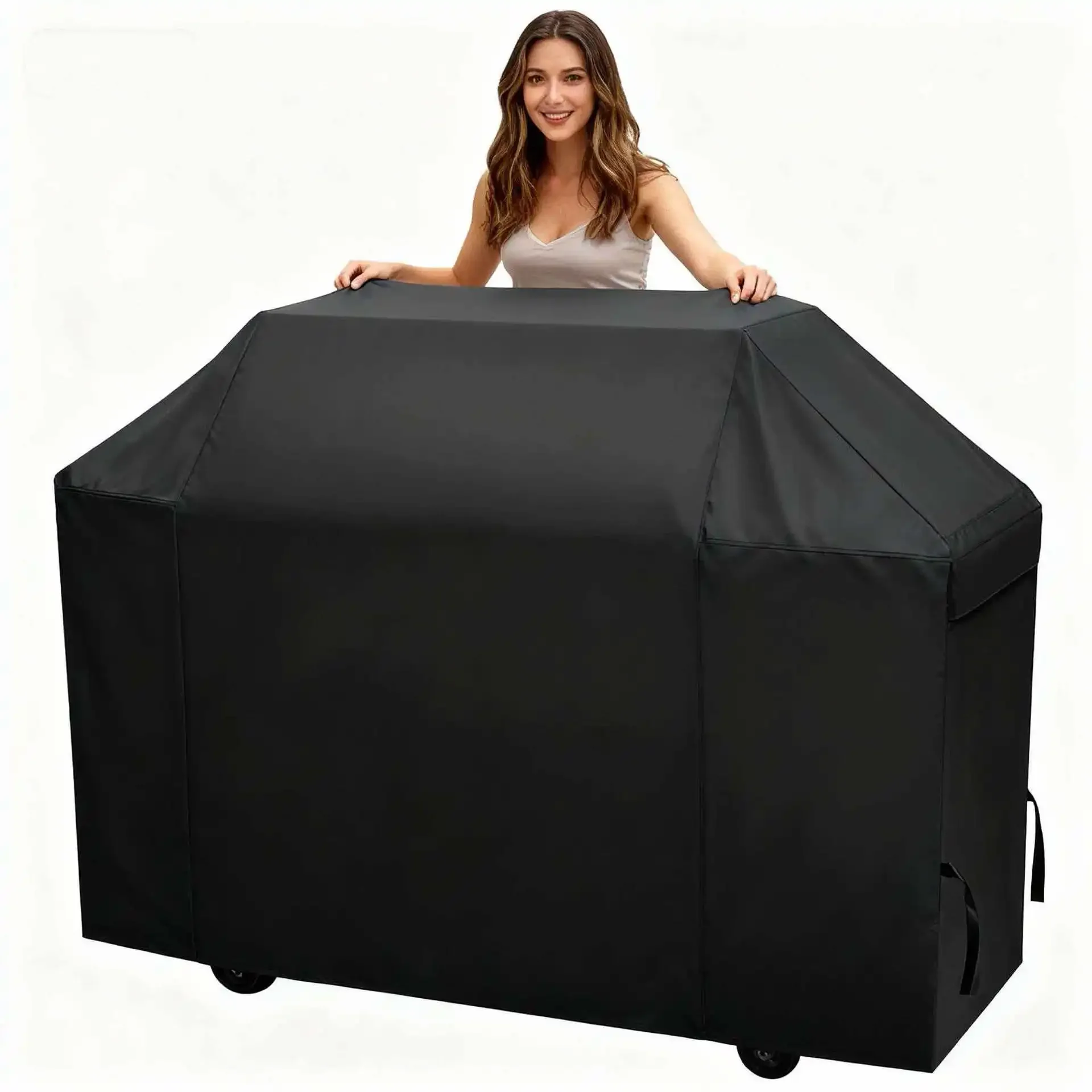 Afbeelding 4: BBQ Grillhoes Anti-stof Waterdicht Heavy Duty Barbecuebeschermer voor Buiten Gas Houtskool Smoker Accessoires