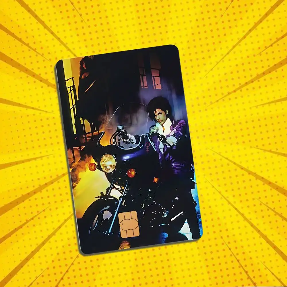 Purple album cover Prince Purple Rain Laser shimmer Credit Card Skin Party Stickers For Visa Bank Card Bus Metro Access Card