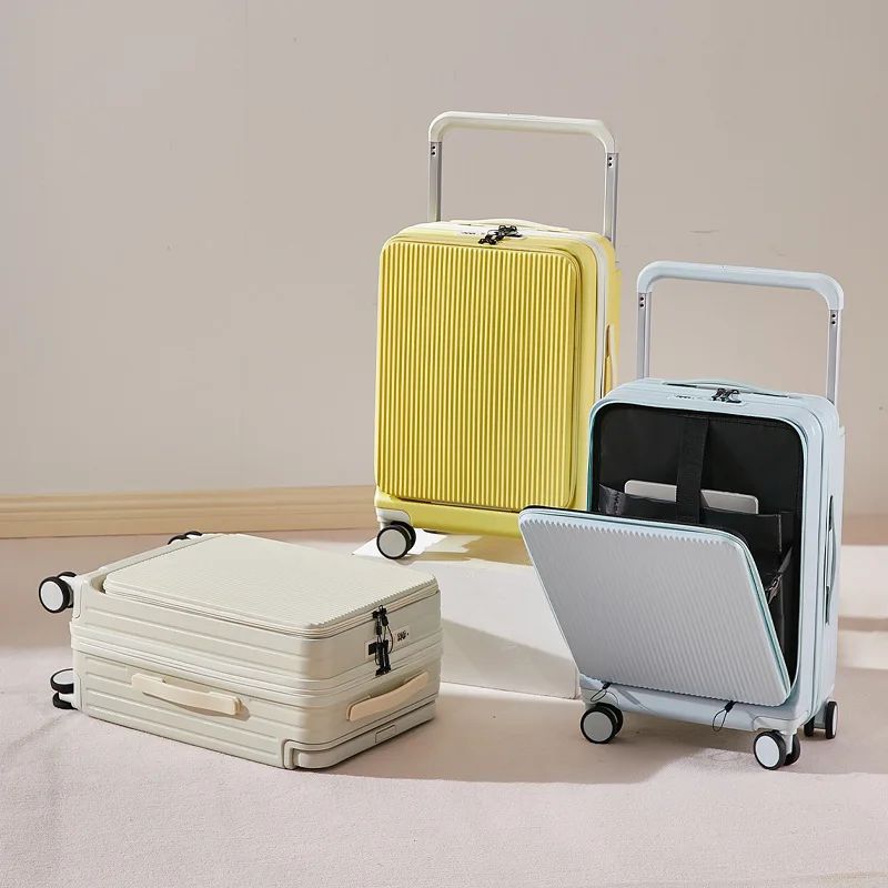 Front Opening Wide Pull Rod Suitcase Women 20\