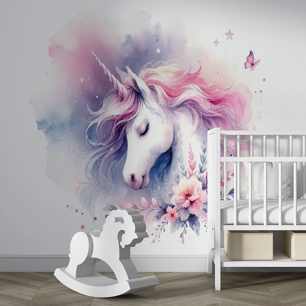 어린이 방을 위한 맞춤형 3D 만화 컬러 동물 아바타 벽지