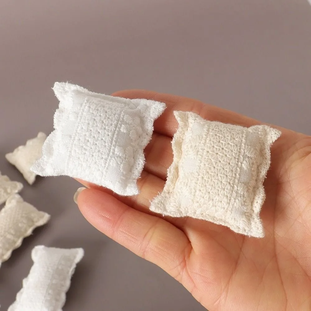 Mini Dollhouse Miniature Lace Pillow 1:12 Multistyles Sofa Pillow Cushions Dolls House Home Accessories For OB11 Doll