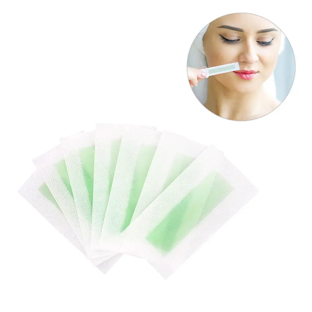 24Pcs Eco Friendly Unhairing Wax Paper Professional Home Waxing Kit for Face Lip Legs Body All Skin Types Quick Painless Removal