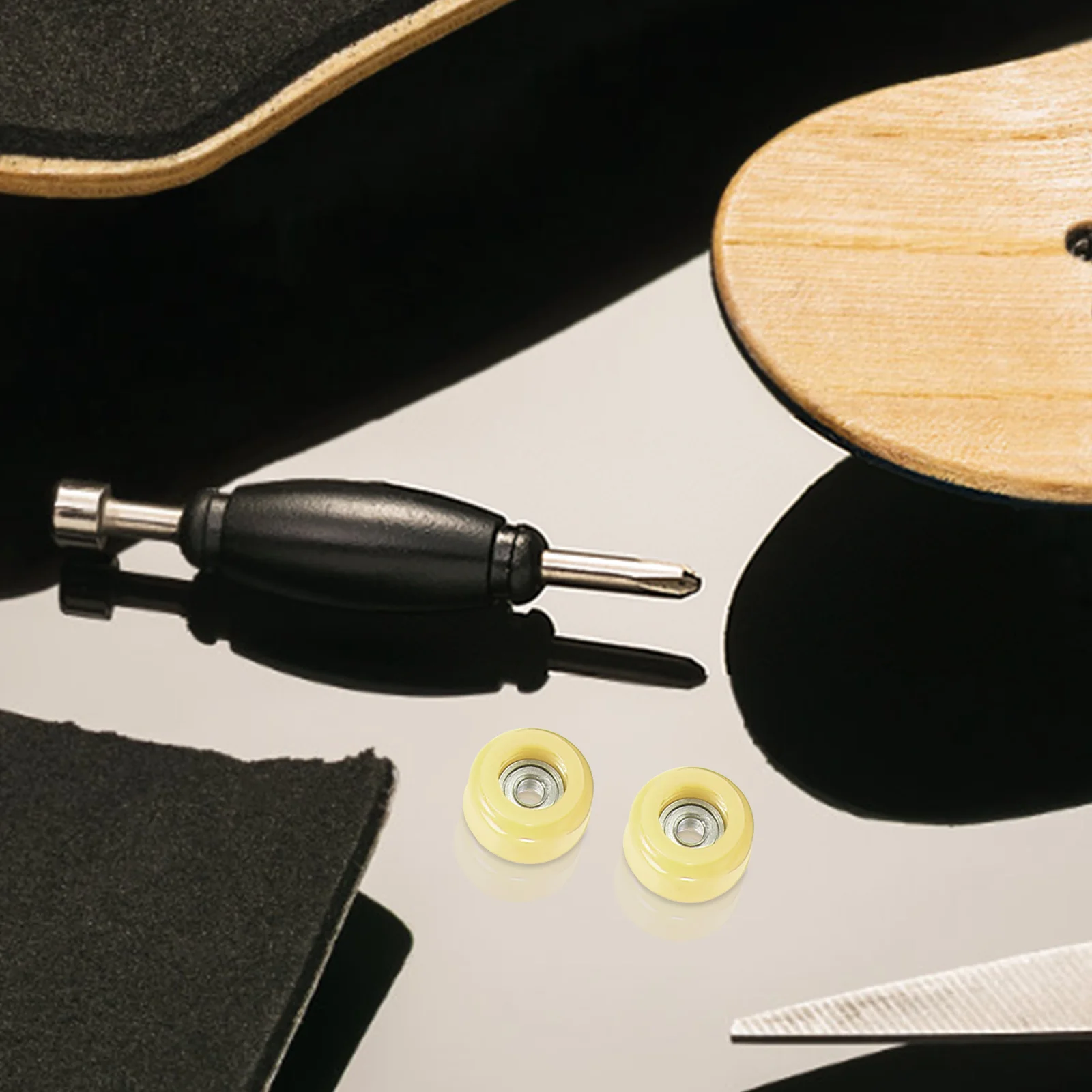 4 stuks Finger Skate Roller Premium Plastic Roestvrij Staal Duurzaam Educatief Stress Relief Voor Kinderen Volwassenen Compact Bureau