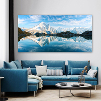 Landscape Posters Mountain Lake Painting Sky Clouds Canvas Prints Wall Picture for Living Room Modern Home Decoration No Frame