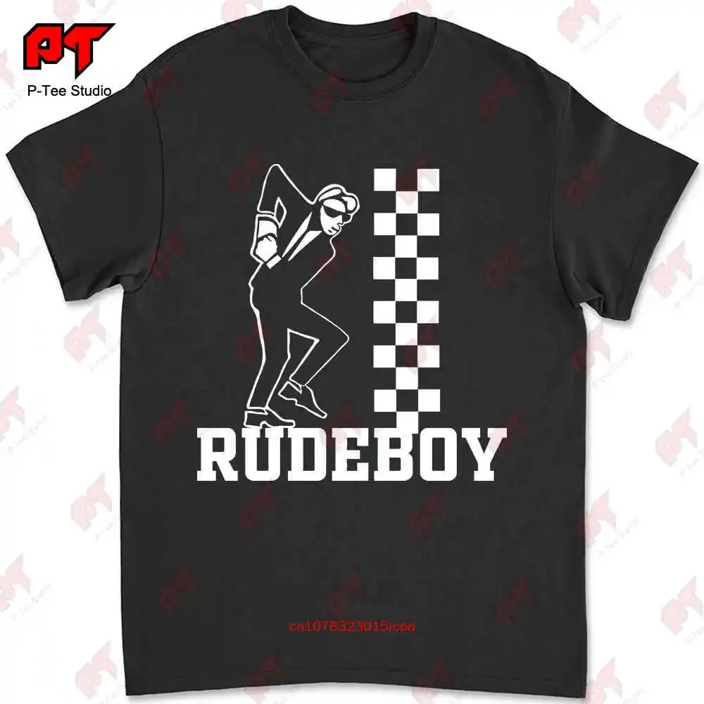 Skanking Rudeboy Ska Trojan Skinhead Scooterist Selector T-shirt CHEB