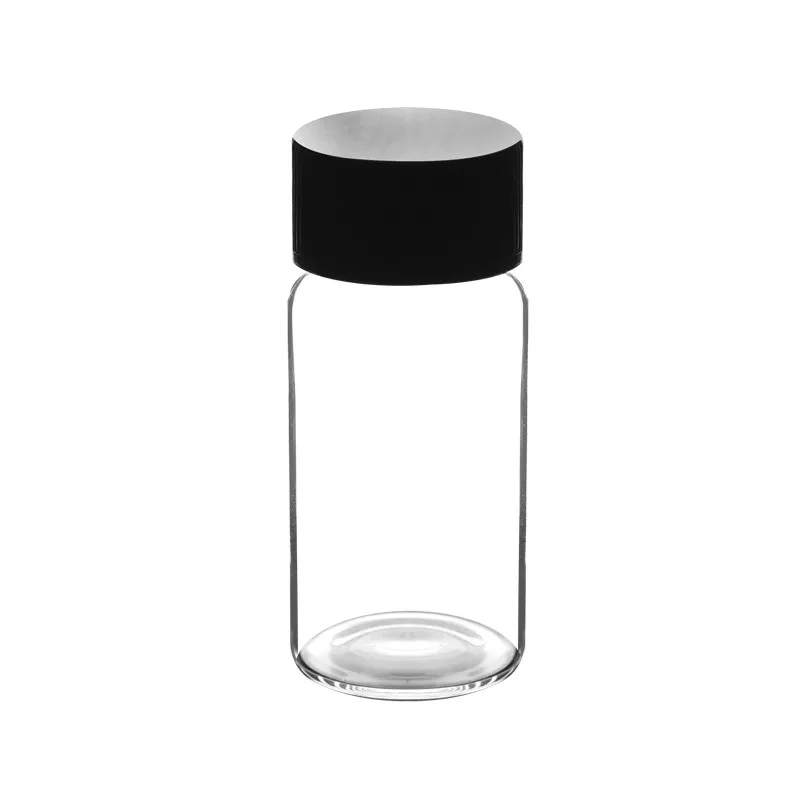 Transparent screw glass chemical reagent sample plexiglass bottle glass sample bottle sub bottling PE cover pad 3/4/5/8/10-50ml