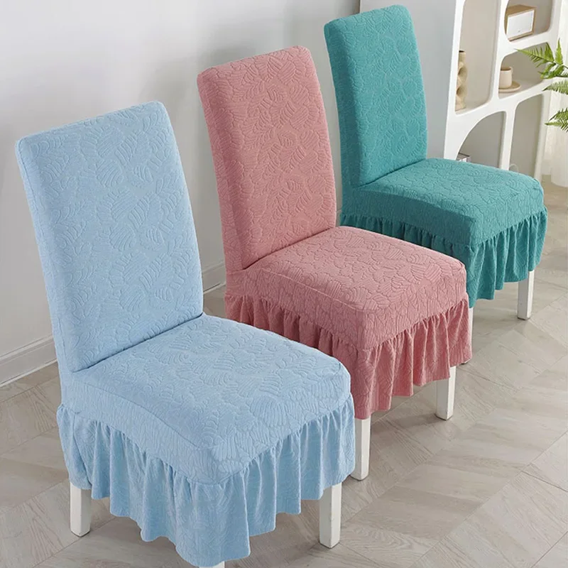 

Flower Jacquard Fabric Chair Cover Universal Size Cheap Chair Covers Stretch Seat Slipcovers for Dining Room Home Decor 1PC