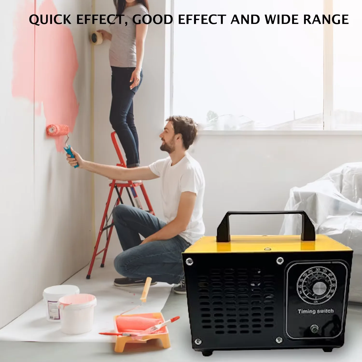 مولد أوزون لتنقية الهواء 60 جرام/ساعة مولد أوزون تعقيم الأوزون ينظف الفورمالديهايد وتنقية الهواء