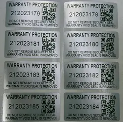 100-5000PCS protection warranty sticker 30mm x 15mm security seal tamper proof warranty sticker false decal