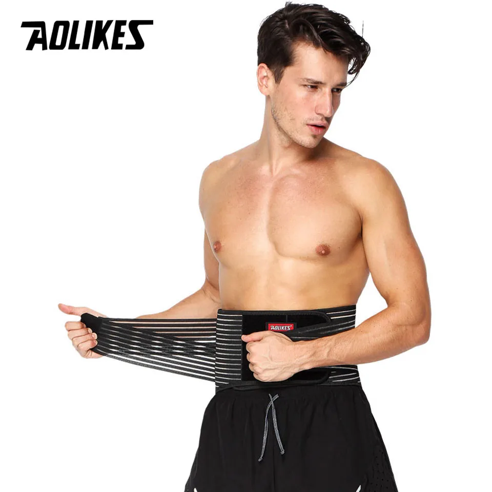 AOLIKES 1PCS Lumbar Support High Elastic Breathable Mesh Health Care With Steel Waist Support Back Support Brace Bodybuilding