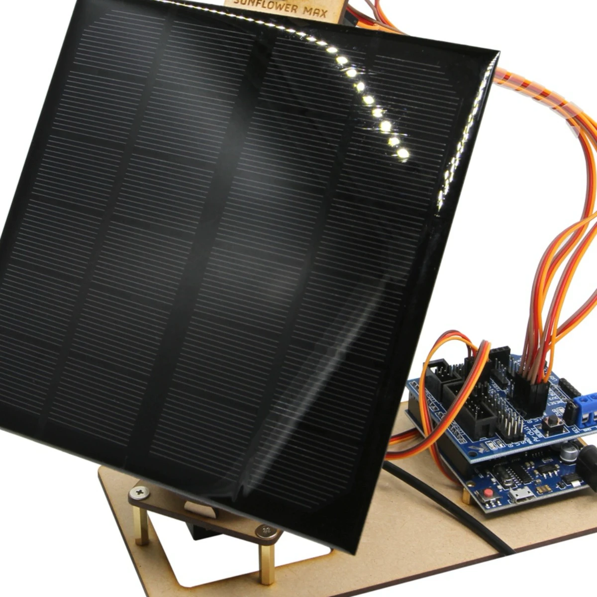 

Intelligent solar ray tracing machine, mobile phone charging, maker power generation suitable for Arduino's Steam project