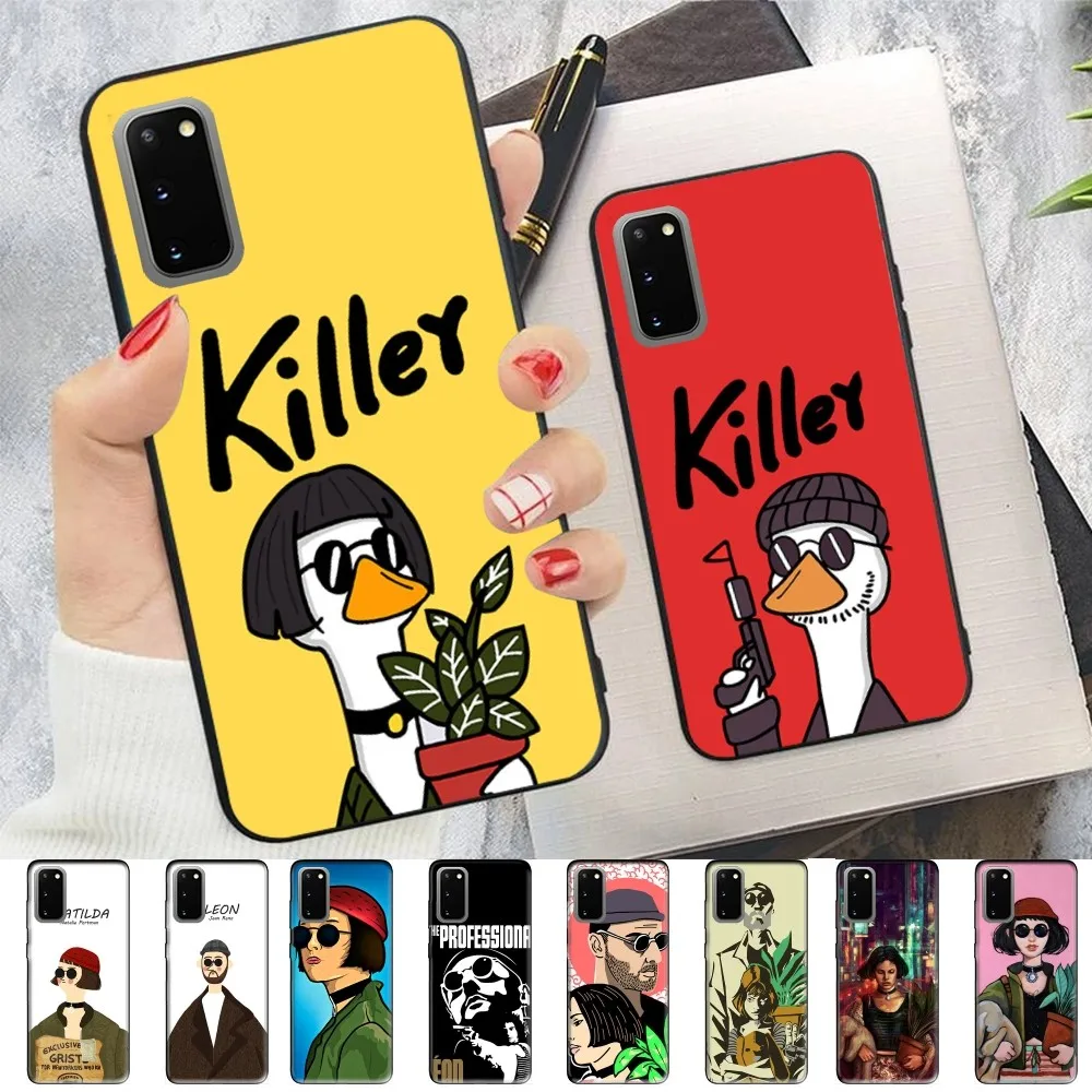 Cartoon Killer Leon Uncle Girl Phone Case For Samsung S 9 10 20 21 22 23 30 23plus lite Ultra FE S10lite Fundas