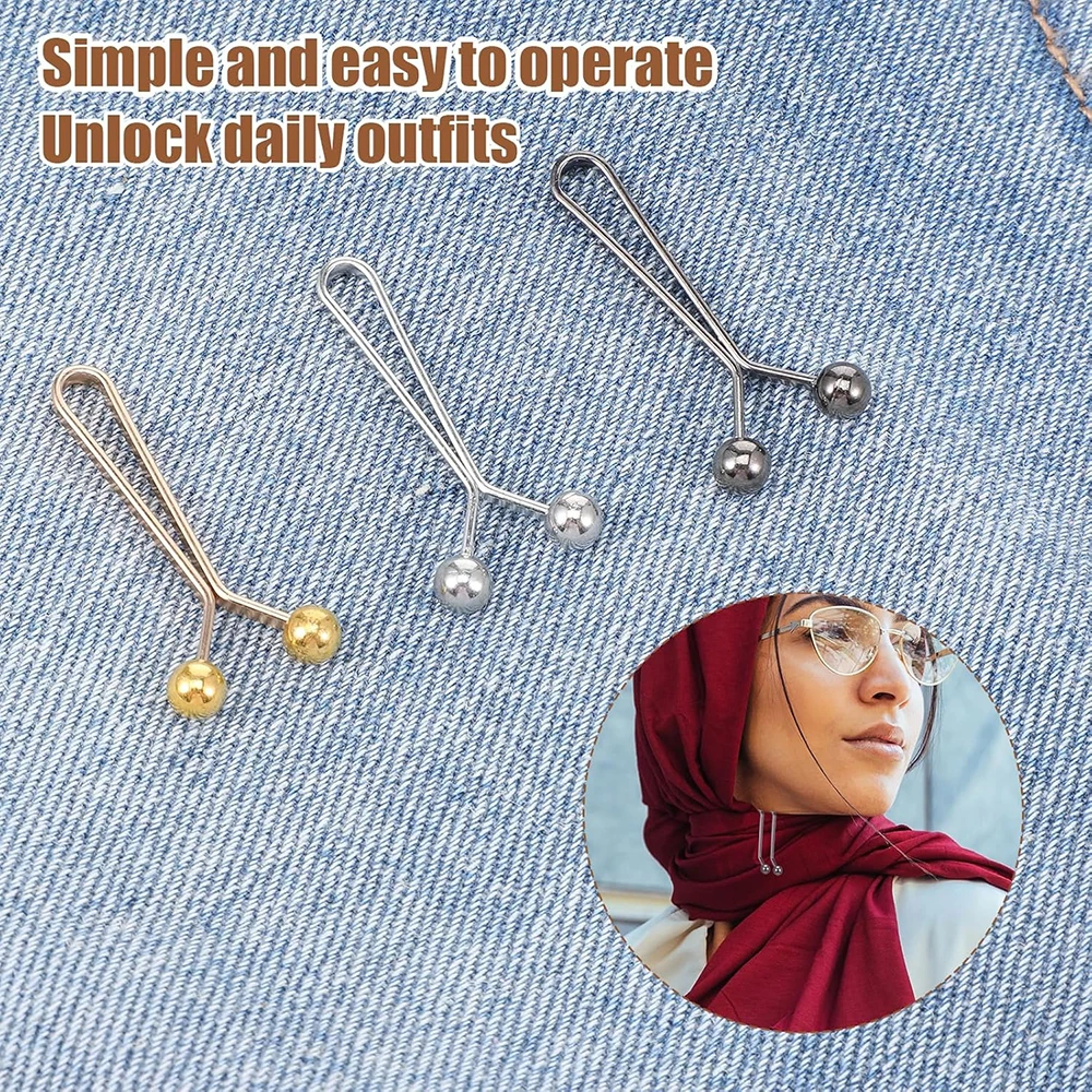 12PCS Pant Waist Tightener Metal Clips for Loose Jeans Reusable Waist Cincher Clip Adjustable Pant Clips for Waists Tightener 4