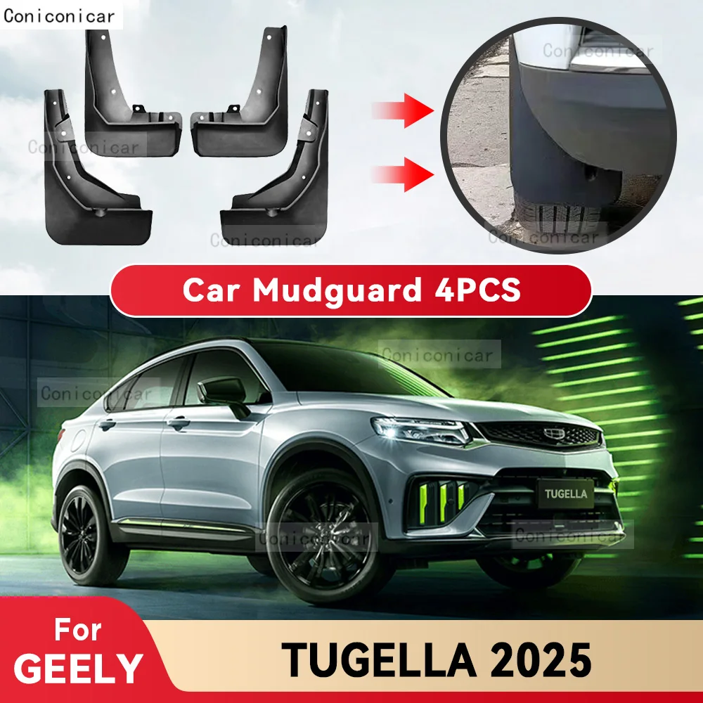 

For GEELY TUGELLA 2025 Mud Flaps Splash Guard Mudguards MudFlaps Front Rear Wheel Fender Styling Car Accessories