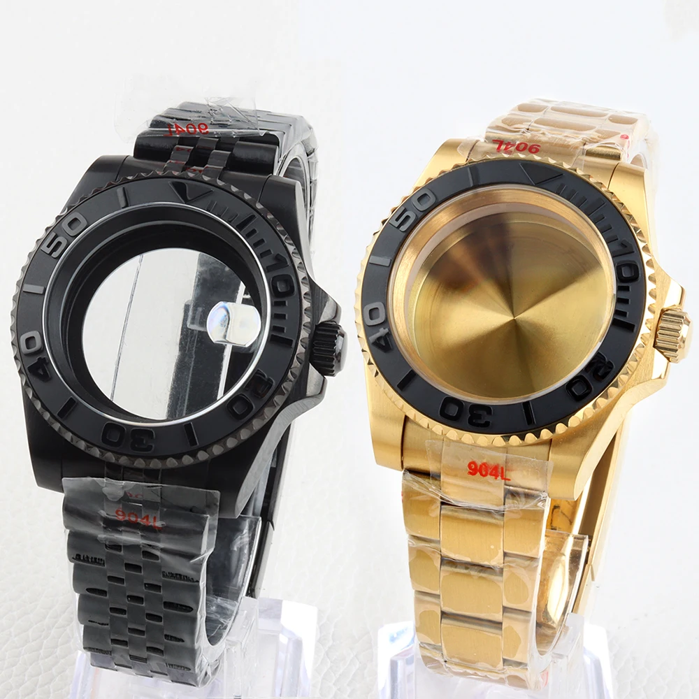 

40mm Watch Case Stainless Steel Jubilee/Oyster Polished/Brushed Strap for Yacht-Master 28.5mm Dial NH34 NH35 NH36 NH38 Movement