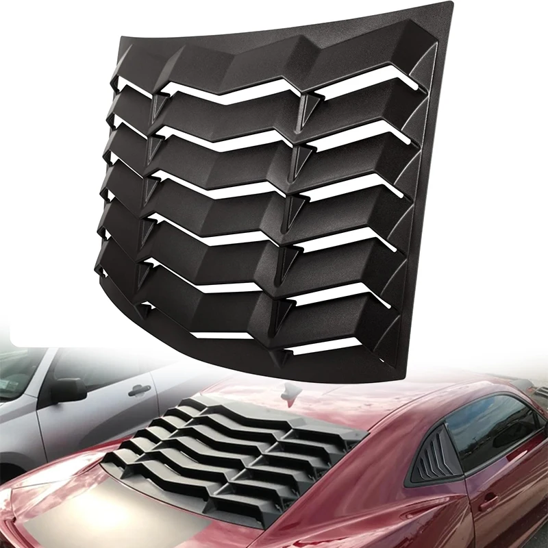 Persianas para Ventana Trasera para Chevrolet Chevy Camaro 2010 2011 2012 2013 2014 2015, Cubierta de Protección Solar para Parabrisas ABS, Estilo Lambo, Mate