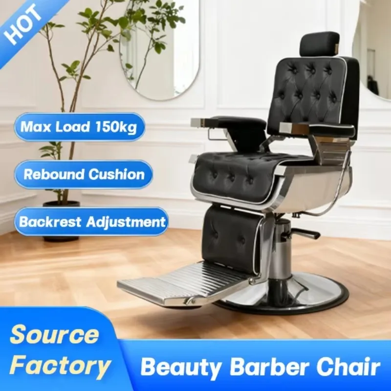 Factory Direct Professional Salon Furniture Hydraulic Adjustable Headrest Hair Barber Chair Old Style Saloon Chairs for Men