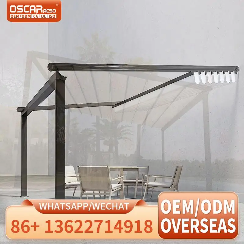 

Wholesale Cheap Motorized Bioclimatic Retractable Sunshade Shelter Folding Car Pergola Set with Screen for Garage Patio Yard Ret