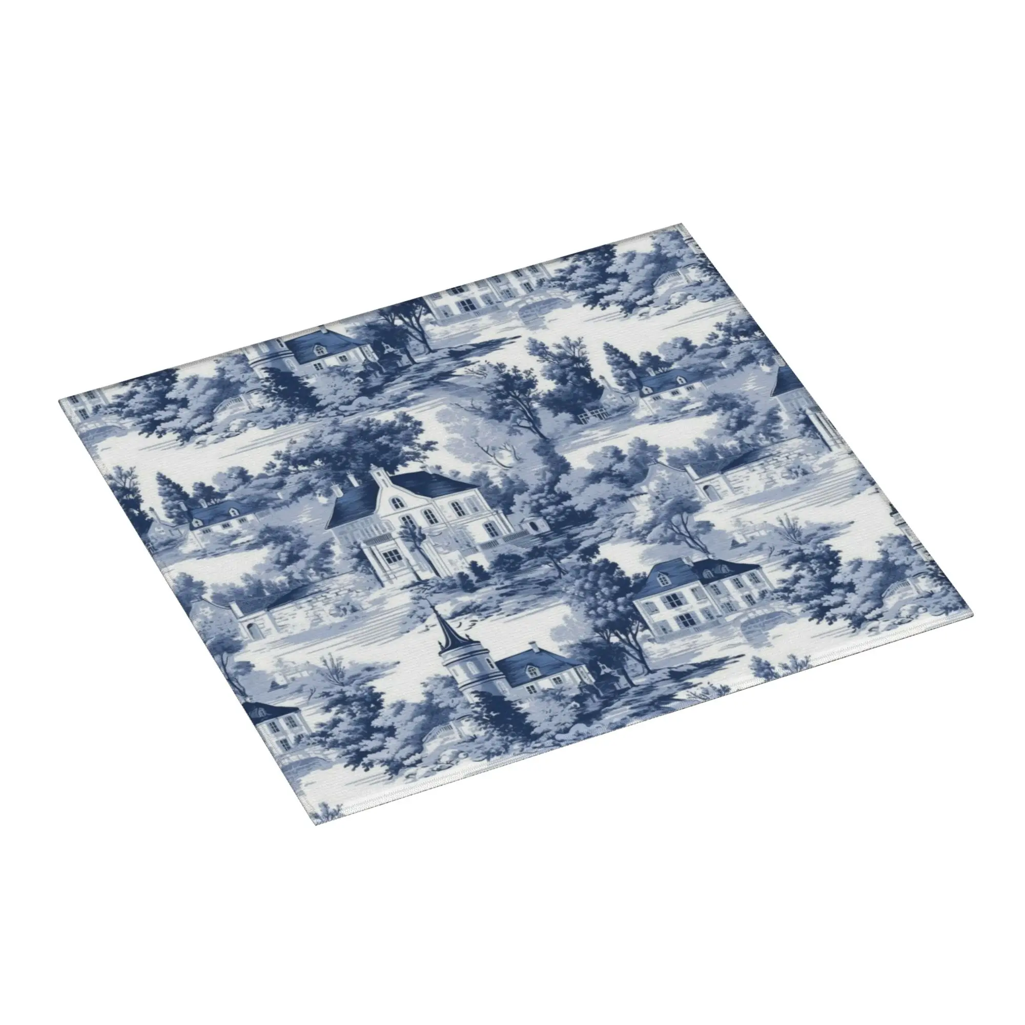 Toile De Jouy Non Slip Kitchen Counter Protector Mat Barware Tableware Reusable  Bathroom Drying Mat For Kitchen