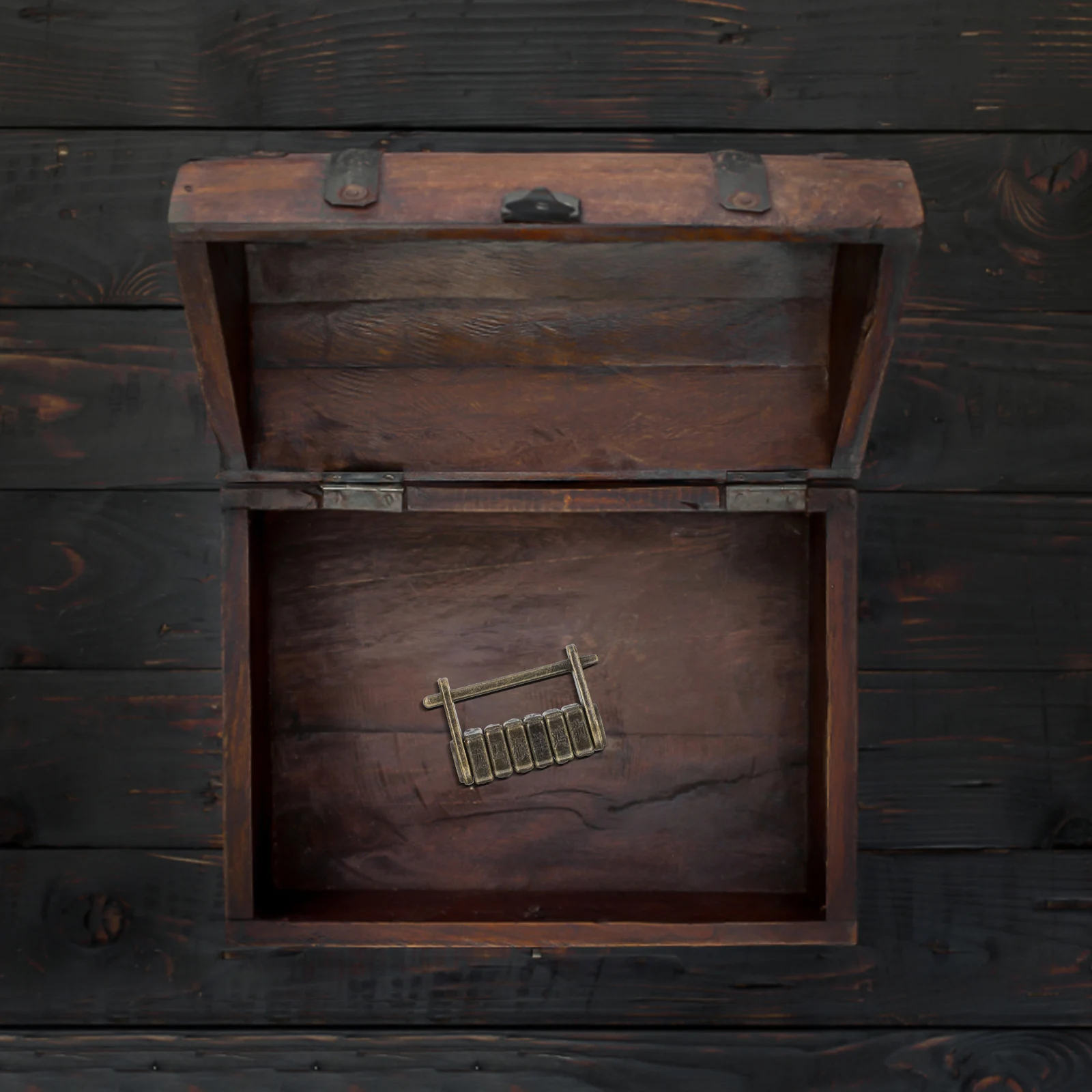 

Classic Small Retro Copper Decorative Metal Padlock Security For Cabinet Drawer Jewelry Box Engraved Combination Lock