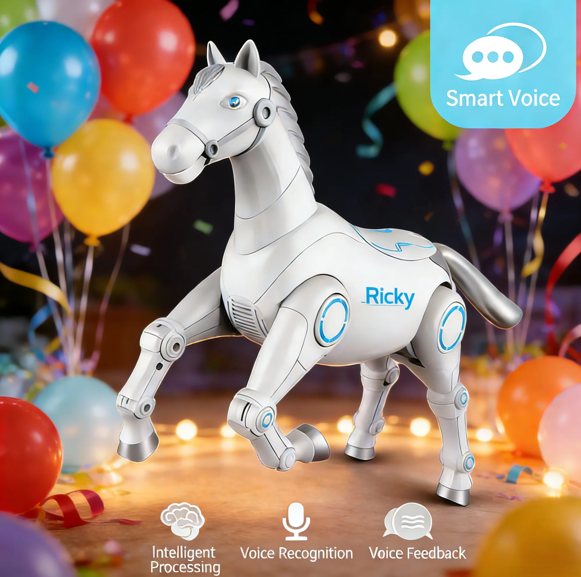 Remote Control Simulation Horse Toy That Walks, Electric Little Horse with Voice Control and Voice Interaction