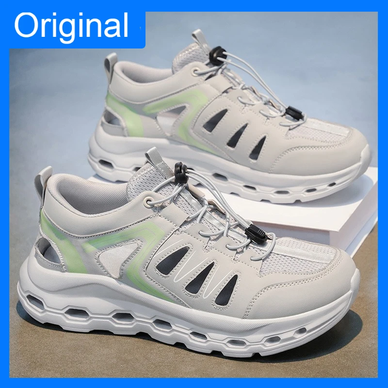 Couple Sandals Lightweight Comfortable Fashion Mesh Outdoor Casual Shoes Classic Versatile Summer Thick Soft Soled Wading Shoes