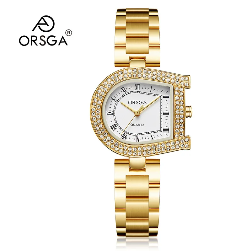 Women Quartz Watch Luxury Clock Fashion Elegant Rose Gold Sliver Case Diamond Dial Vintage New Orologio Reloj Ladies Wristwatch