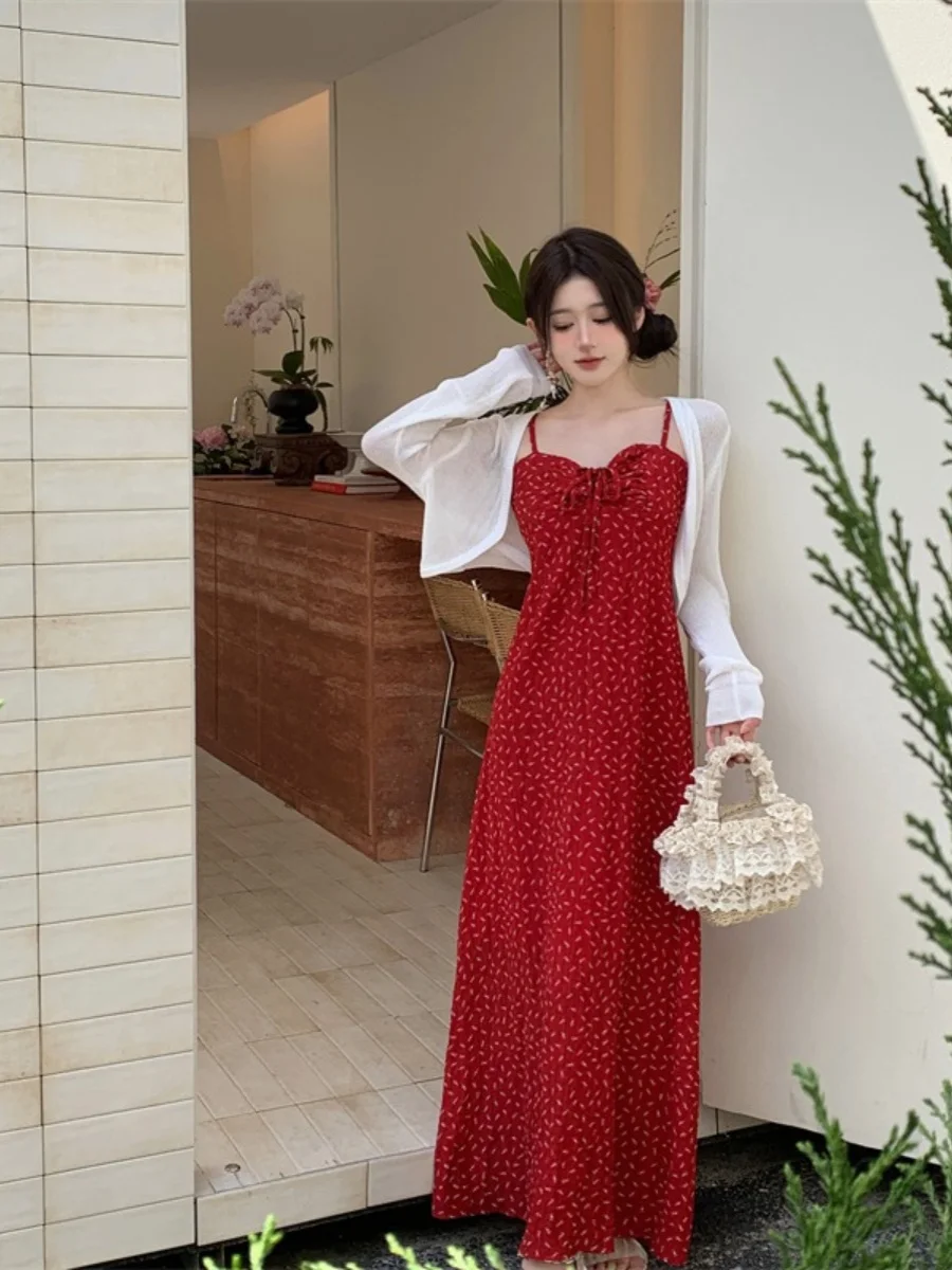 

Plus Size plus Size Floral Print ter Dr Sun Protection Cardigan Outerwear Two-Piece Set for plus Size Women Summer Commute Sle